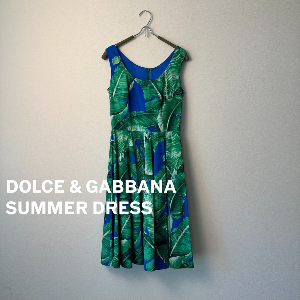 DOLCE & GABBANA Summer Floral Dress. Size 2 US. 100% Cotton.